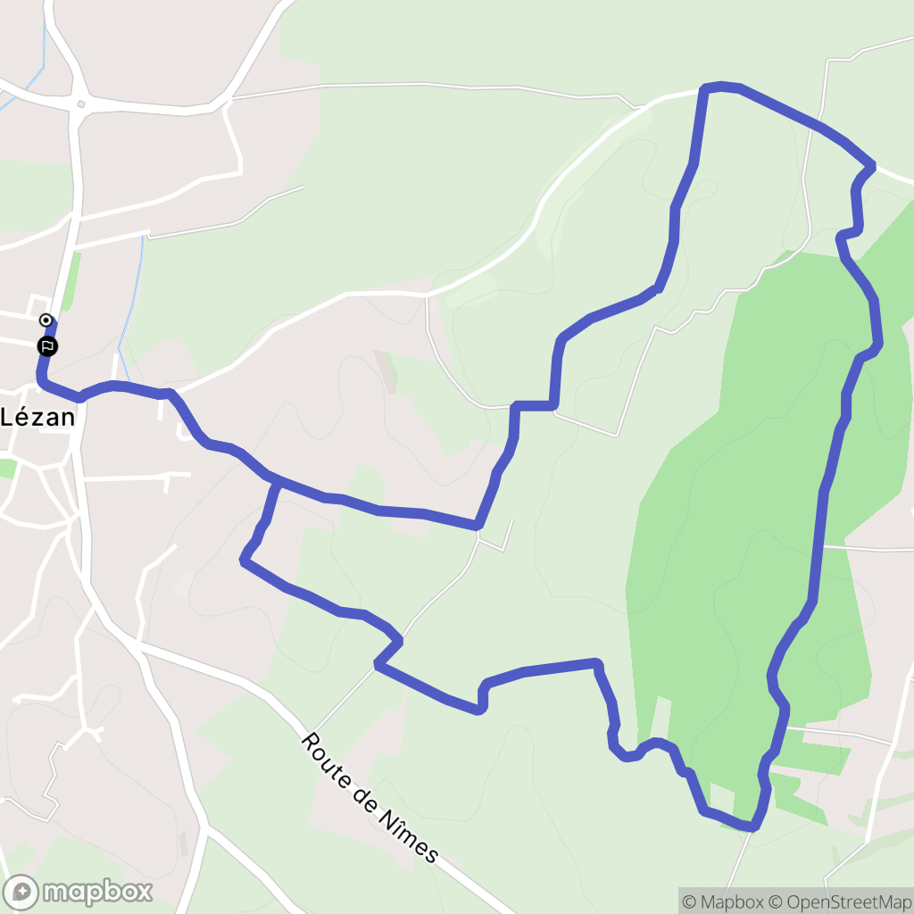 Lézan : carte du parcours de randonnée - France