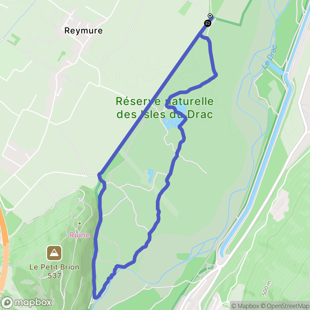 Varces-Allières-et-Risset : carte du parcours de randonnée - France