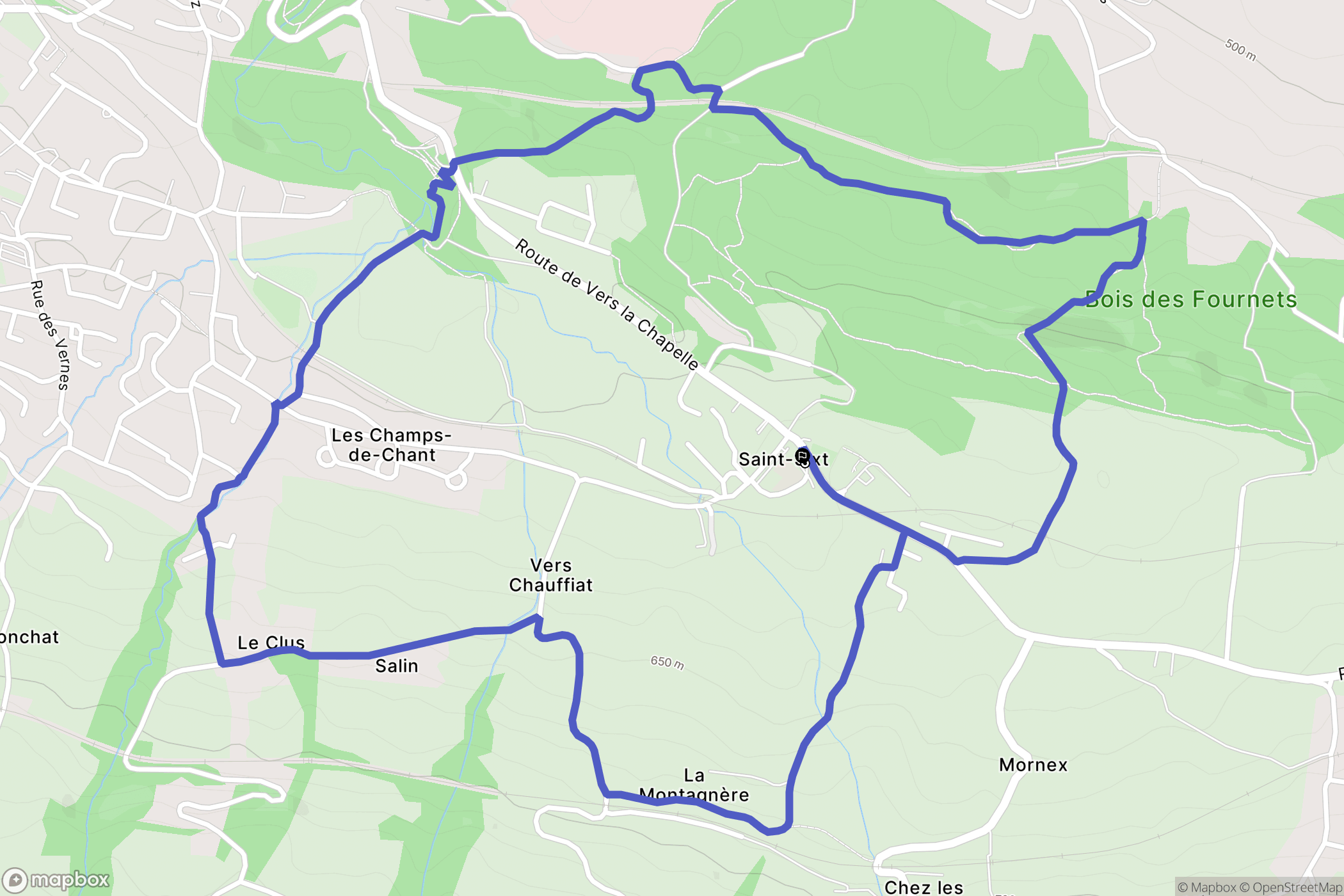 Saint-Sixt : carte du parcours de randonnée - France