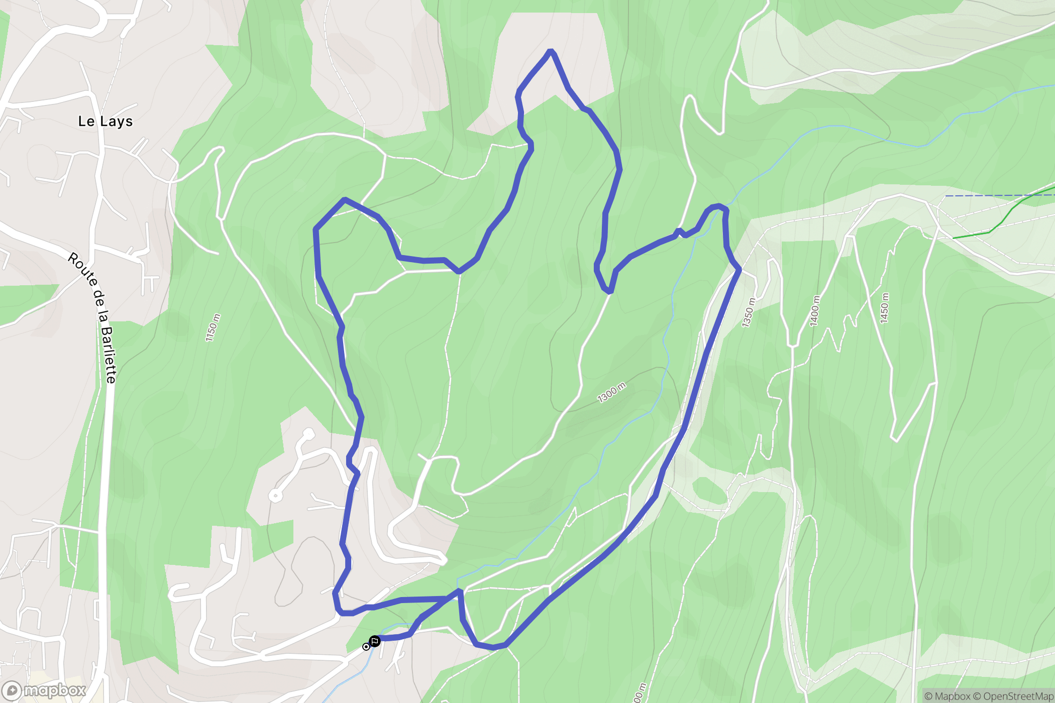 Les Carroz : carte du parcours de randonnée - France