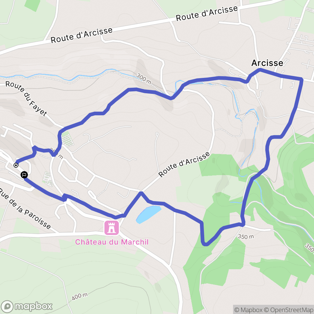 Saint-Chef : carte du parcours de randonnée - France