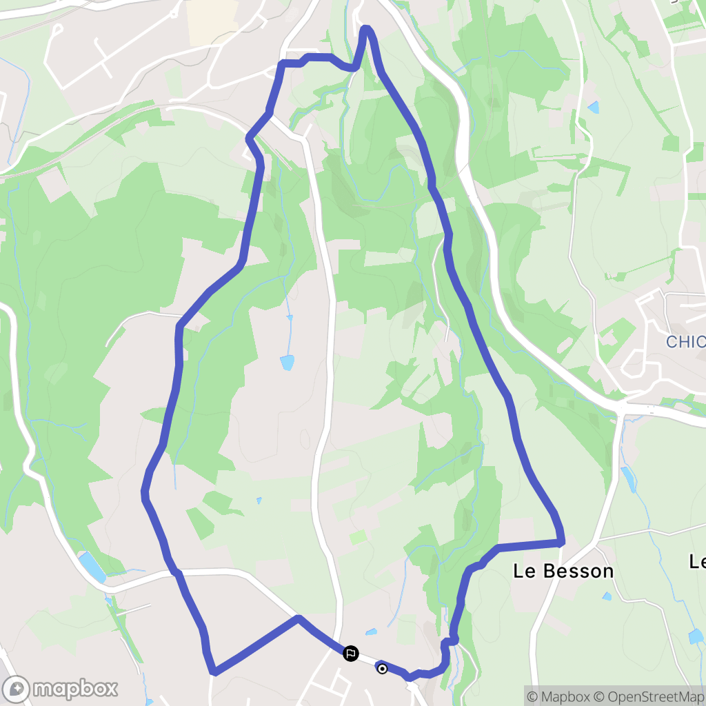 Dommartin : carte du parcours de randonnée - France