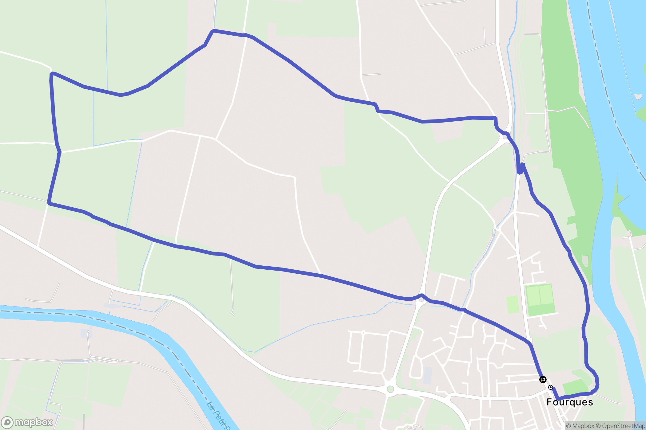 Fourques : carte du parcours de randonnée - France