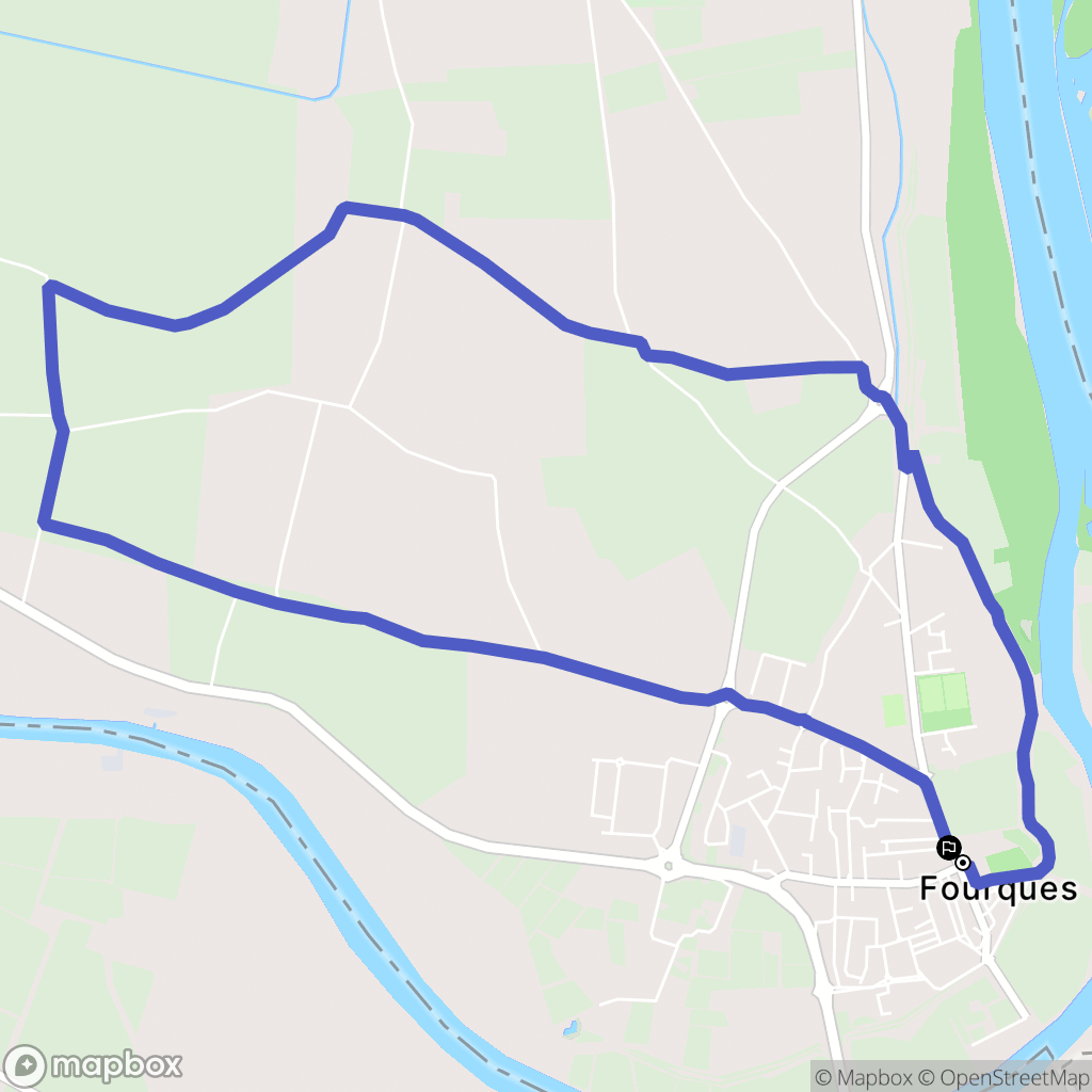 Fourques : carte du parcours de randonnée - France