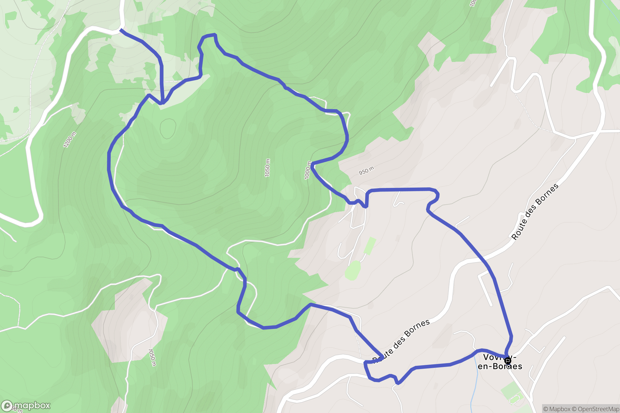 Vovray-en-Bornes : carte du parcours de randonnée - France