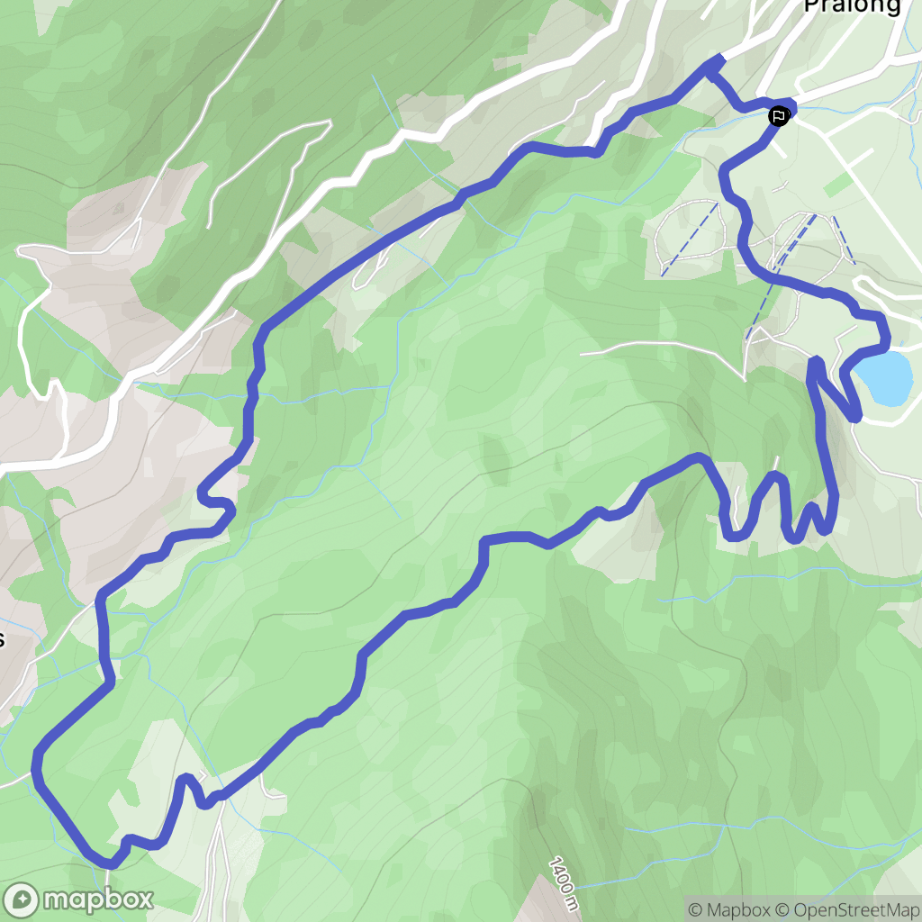 Le Reposoir : carte du parcours de randonnée - France