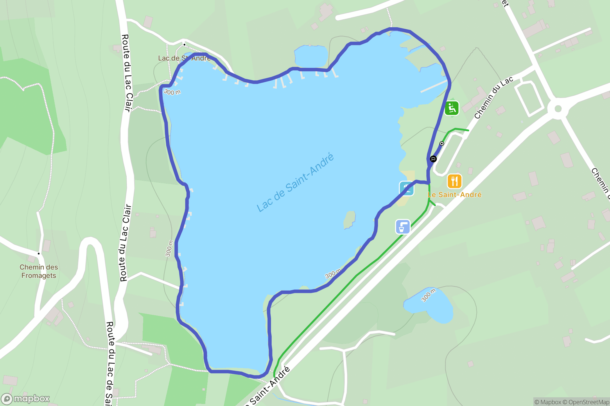 Les Marches : carte du parcours de randonnée - France