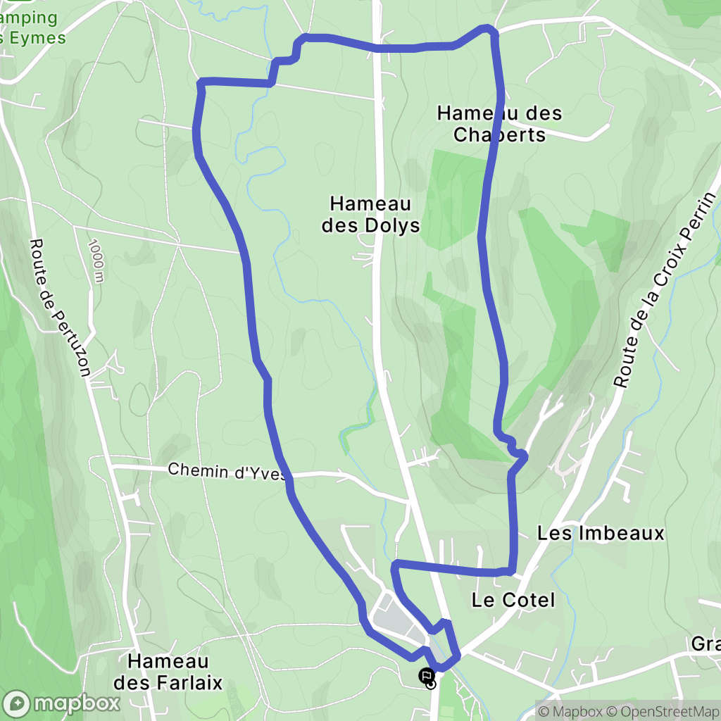 Méaudre : carte du parcours de randonnée - France