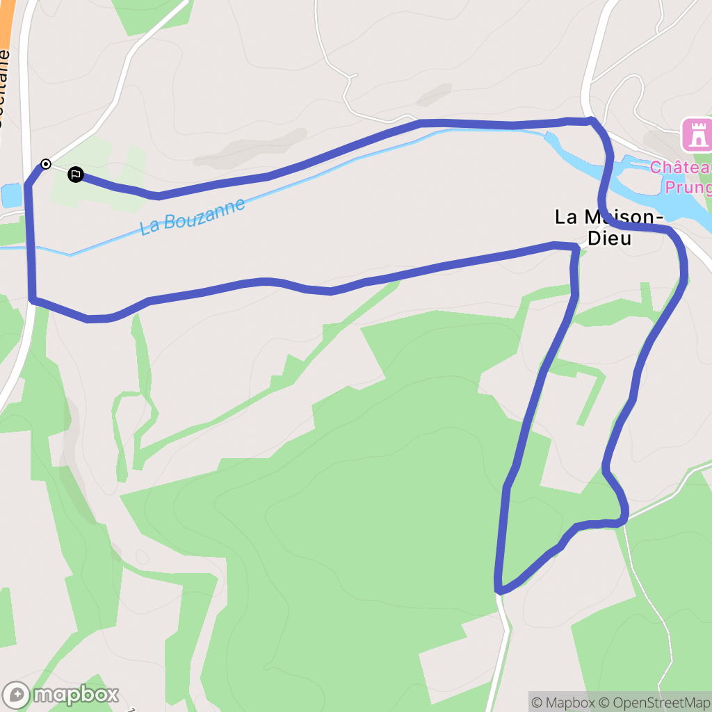 Tendu : carte du parcours de randonnée - France
