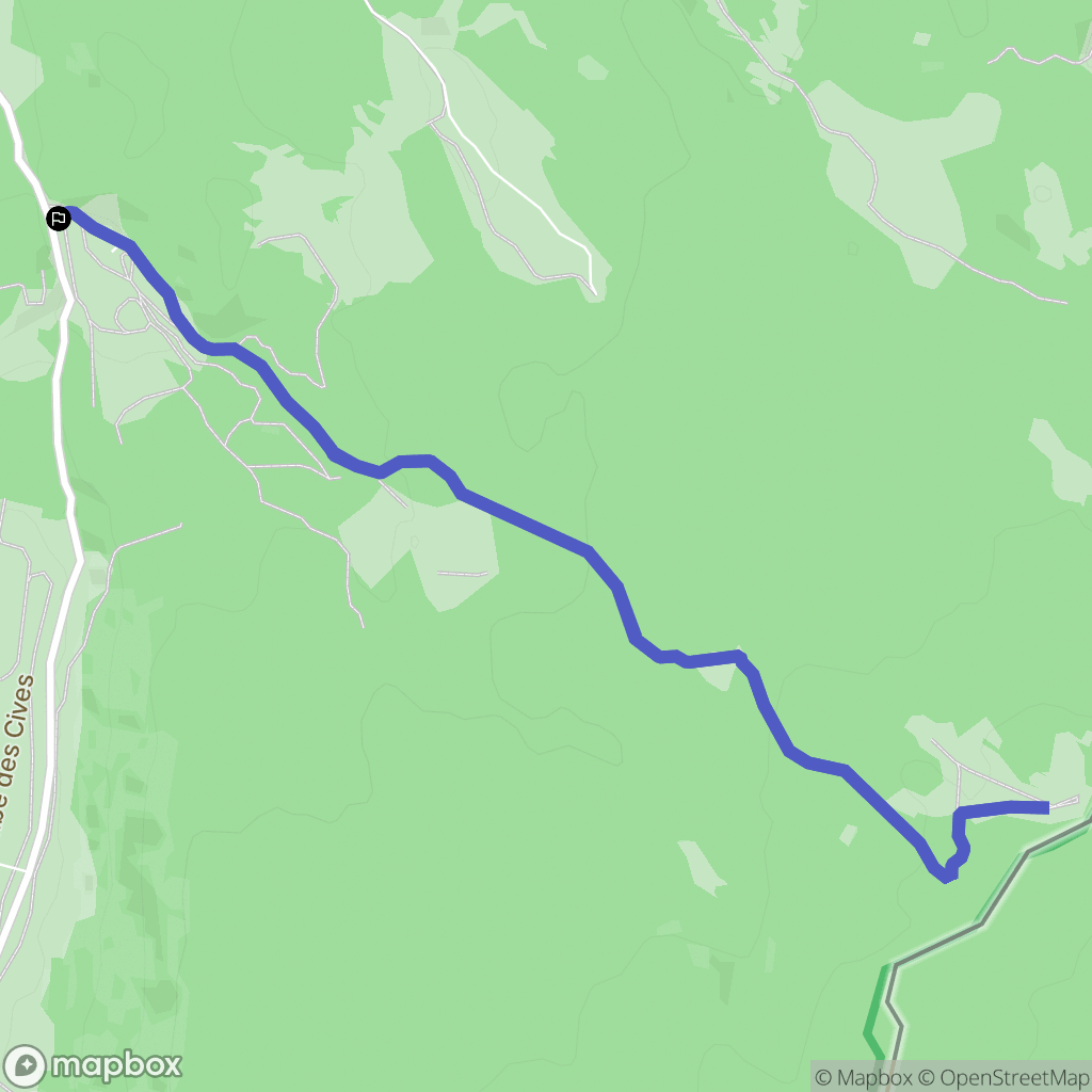Chaux-neuve : carte du parcours de randonnée - France