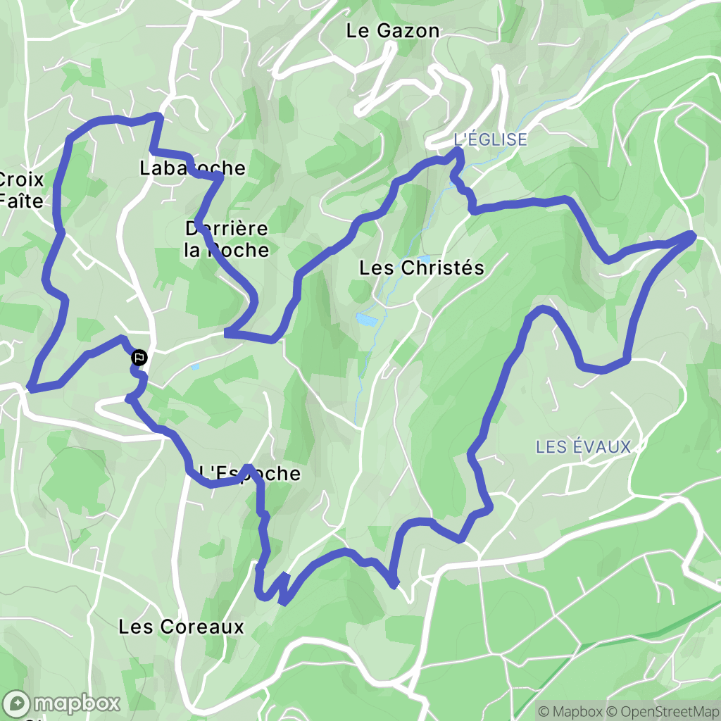 Labaroche : carte du parcours de randonnée - France