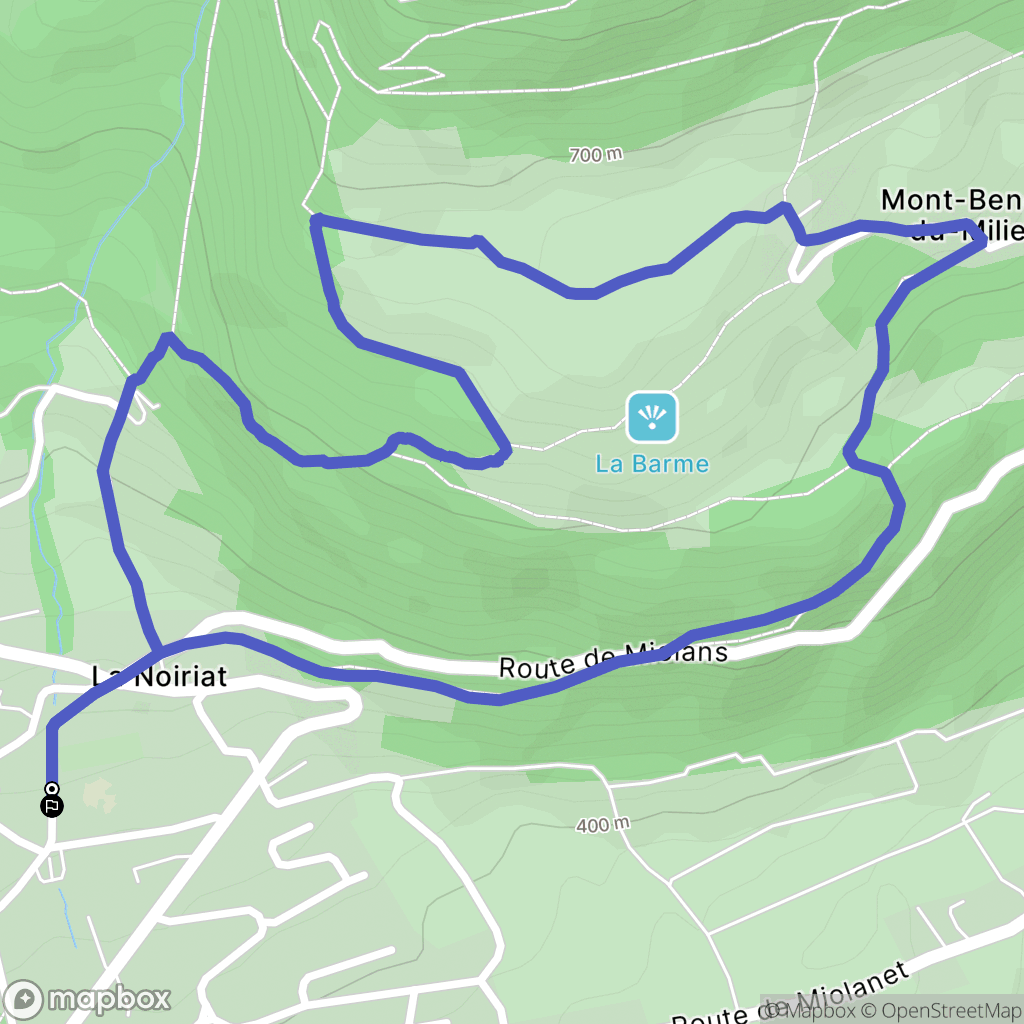 Saint-Pierre-d'Albigny : carte du parcours de randonnée - France