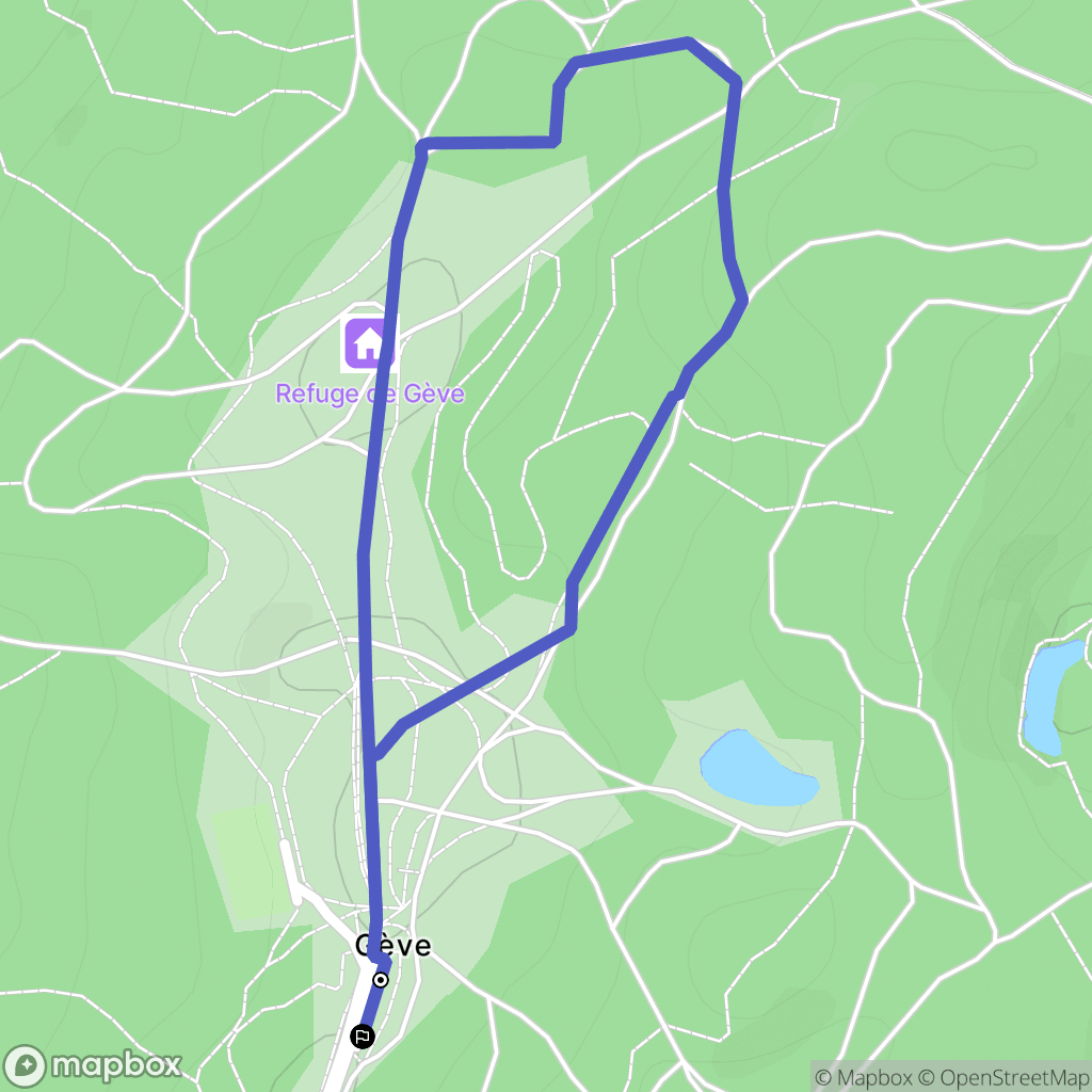 Autrans : carte du parcours de randonnée - France