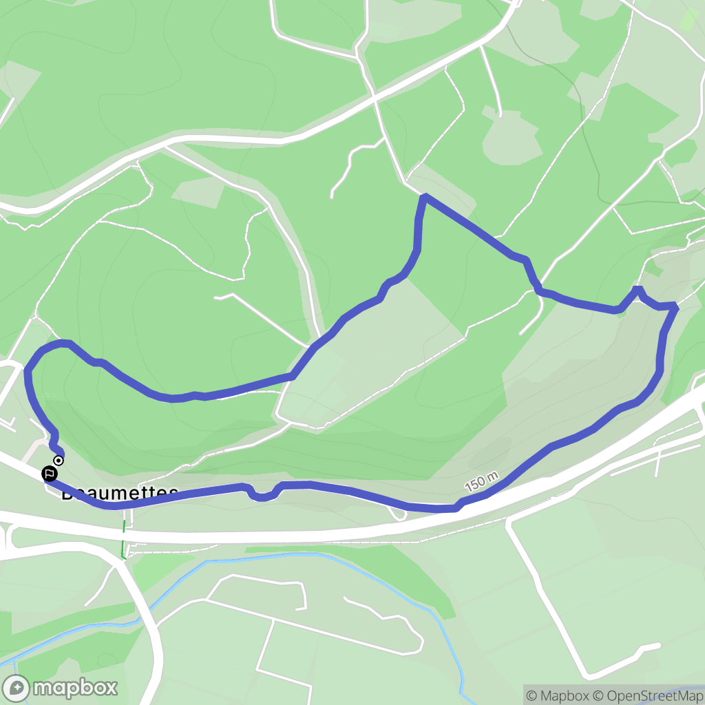 Beaumettes : carte du parcours de randonnée - France