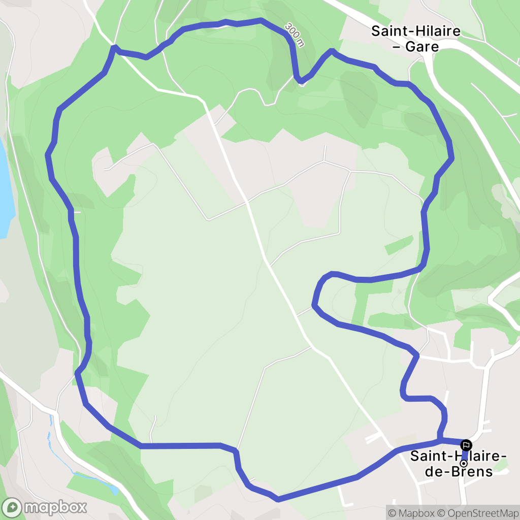 Saint-Hilaire-de-Brens : carte du parcours de randonnée - France