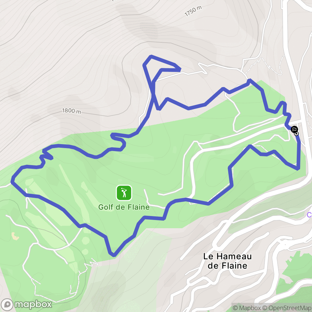 Arâches-la-Frasse : carte du parcours de randonnée - France