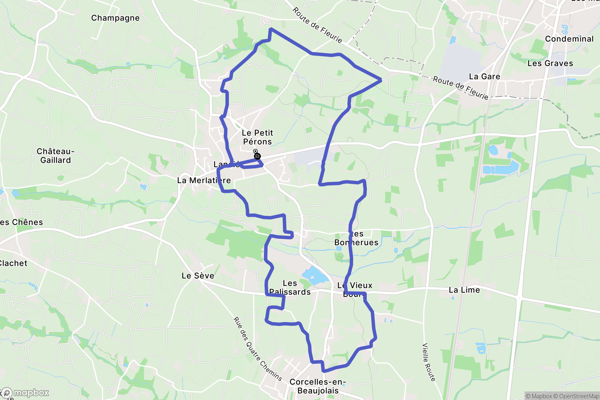 Lancié : carte du parcours de randonnée - France