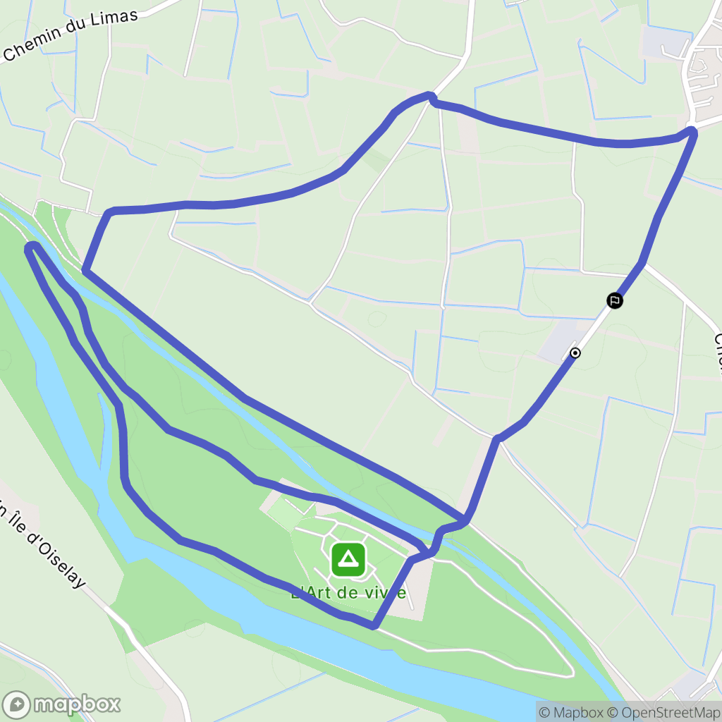 Châteauneuf-du-Pape : carte du parcours de randonnée - France