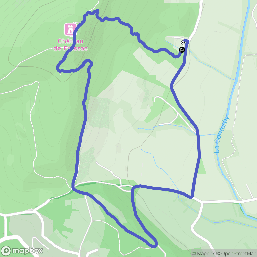 Fressac : carte du parcours de randonnée - France
