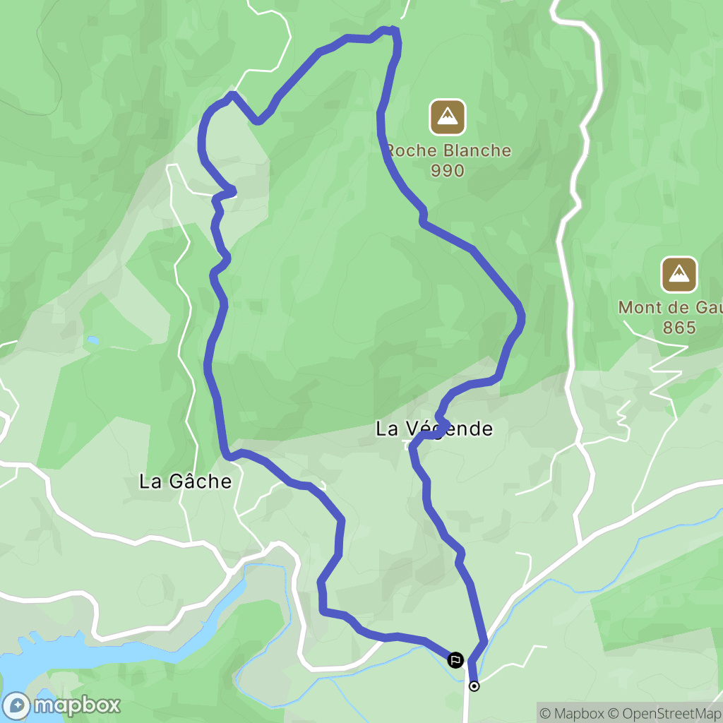 La Salvetat-sur-Agout : carte du parcours de randonnée - France