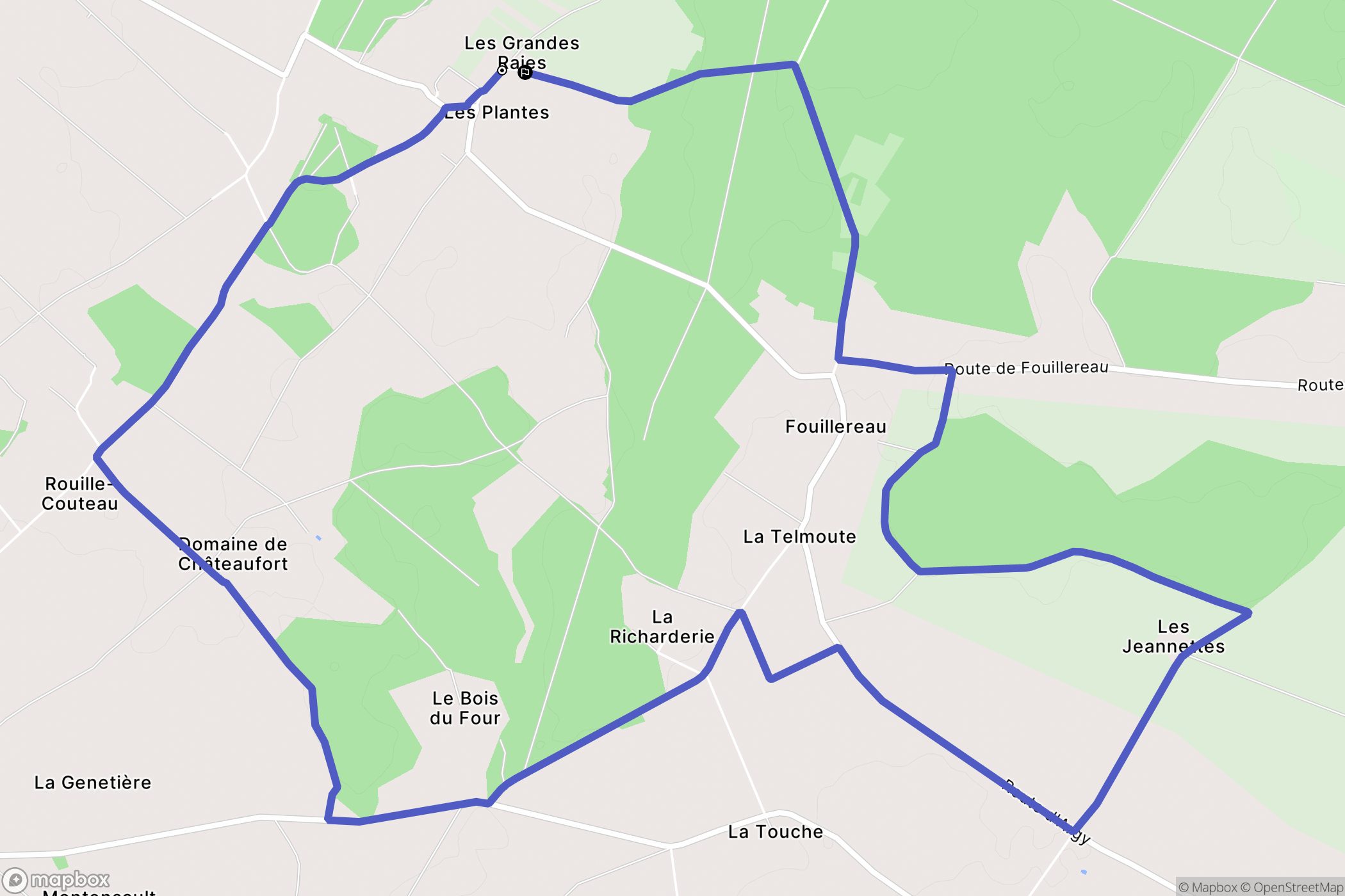 Saint-Lactencin : carte du parcours de randonnée - France