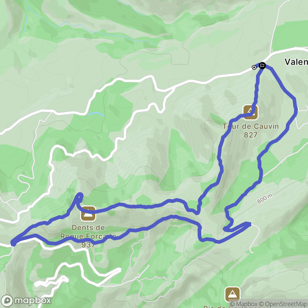 Plan-d'Aups-Sainte-Baume : carte du parcours de randonnée - France