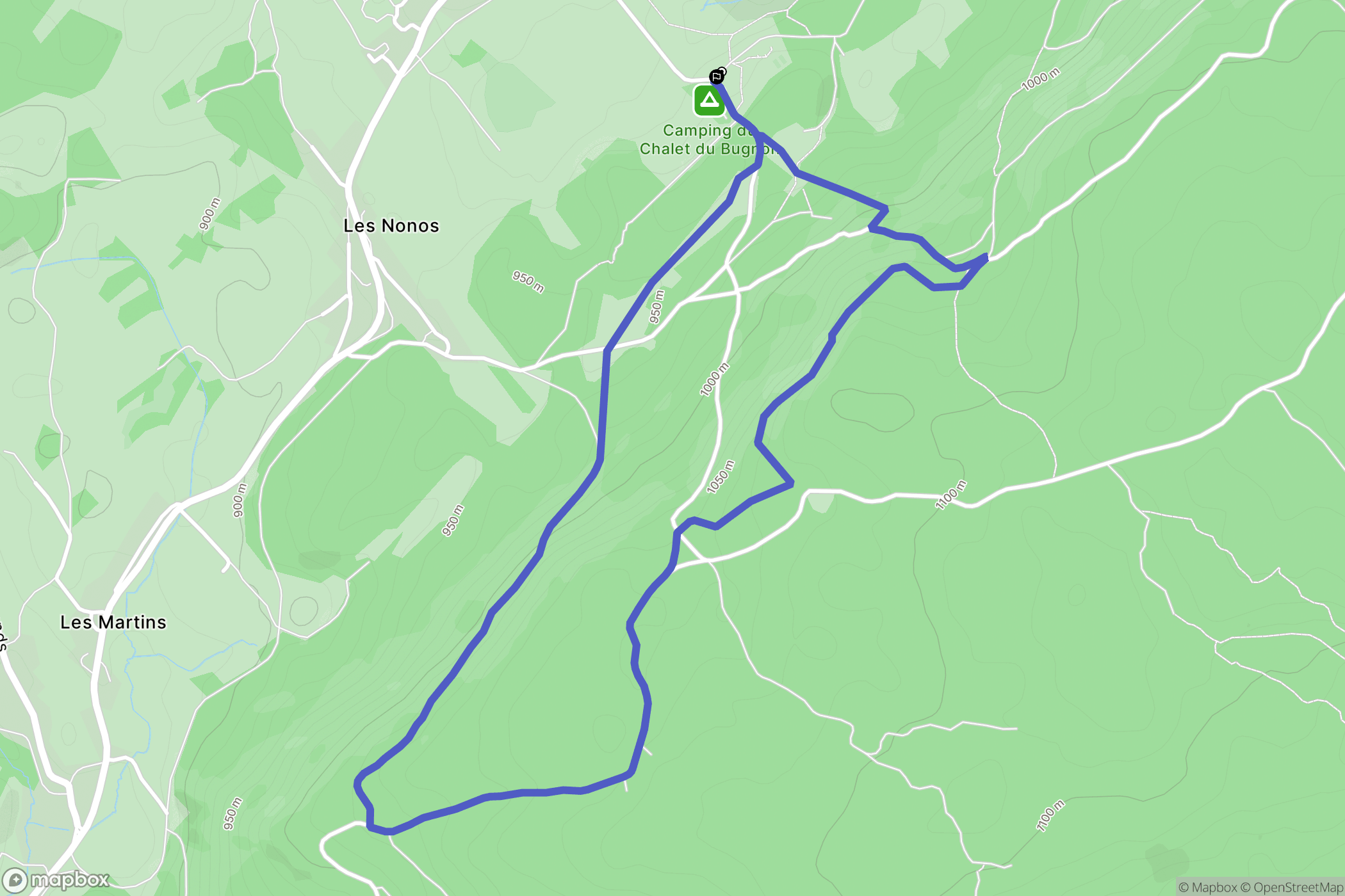 Lac-des-Rouges-Truites : carte du parcours de randonnée - France