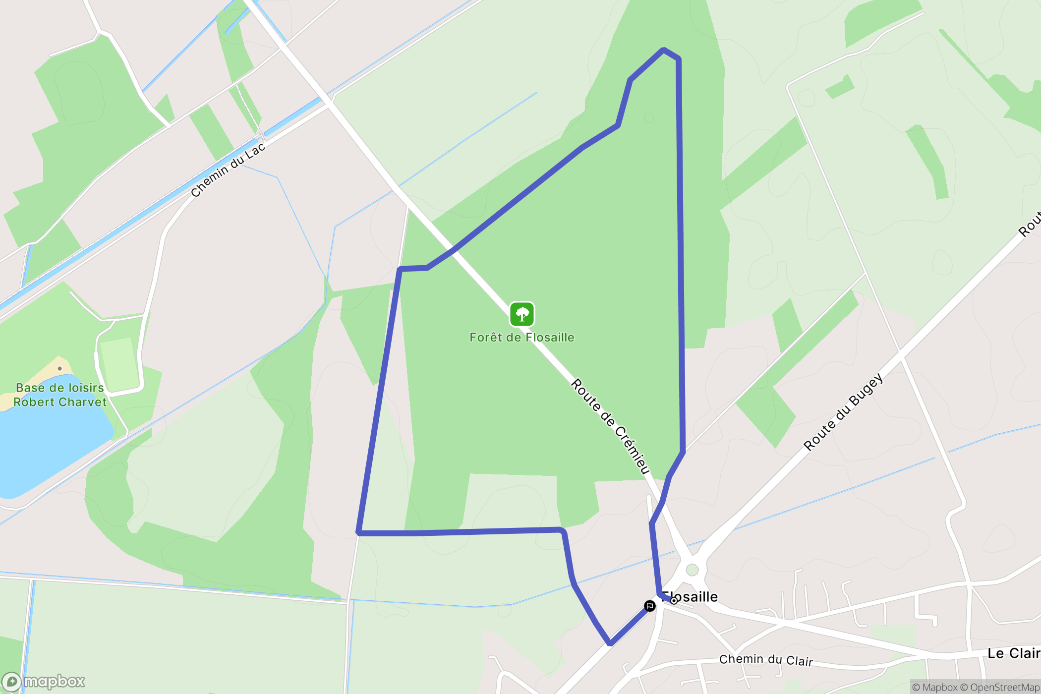 Saint-Savin : carte du parcours de randonnée - France