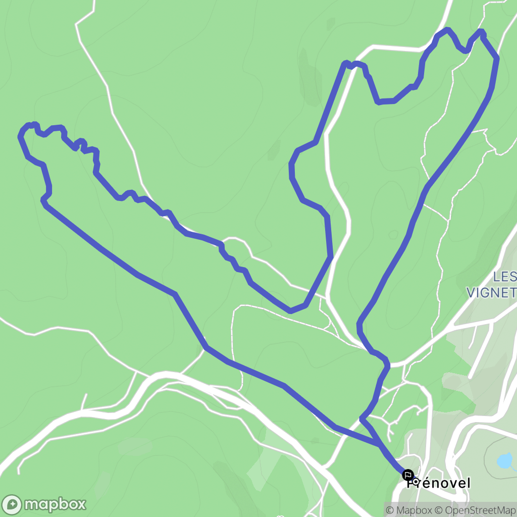 Nanchez : carte du parcours de randonnée - France