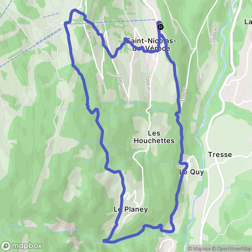 Saint-Nicolas-de-Véroce: routekaart voor buitenactiviteiten - France