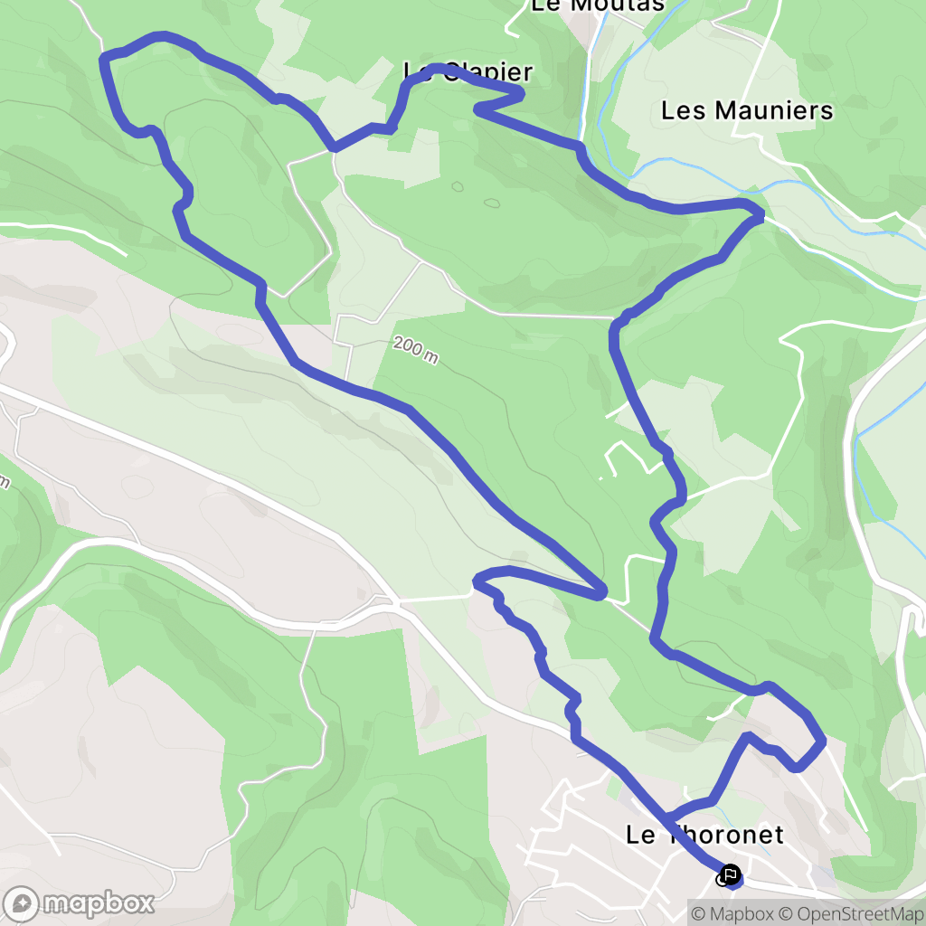 Le Thoronet : carte du parcours de randonnée - France