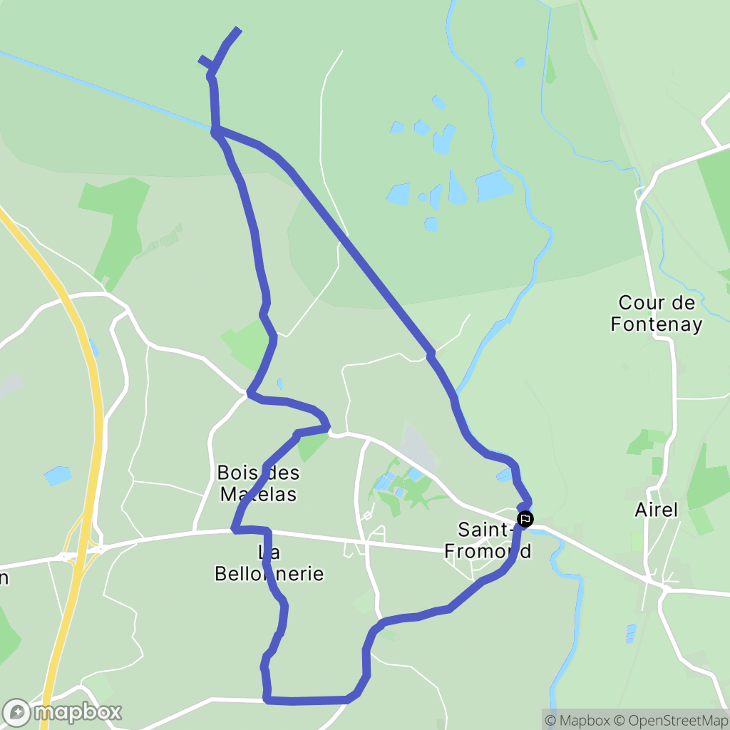 Saint-Fromond : carte du parcours de randonnée - France