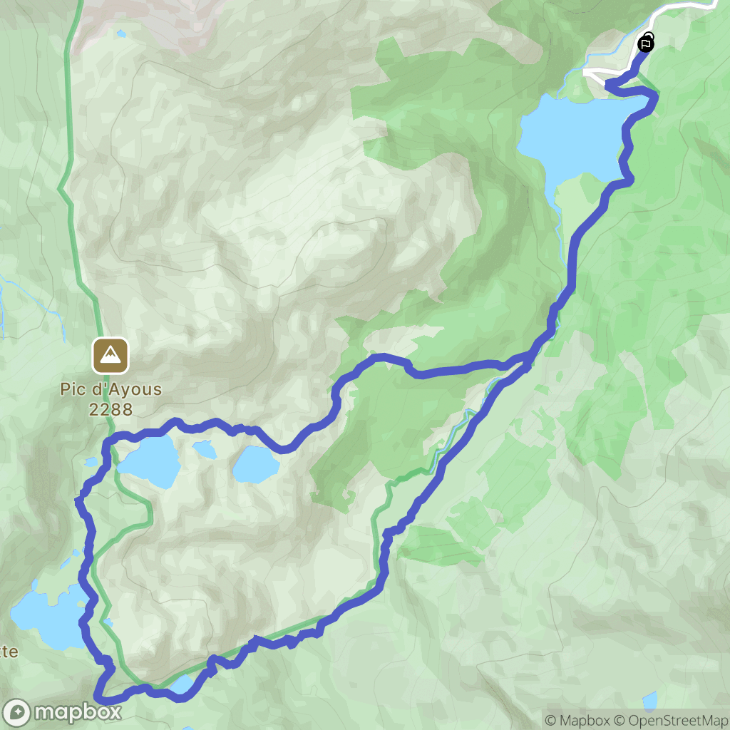 Gabas : carte du parcours de randonnée - France