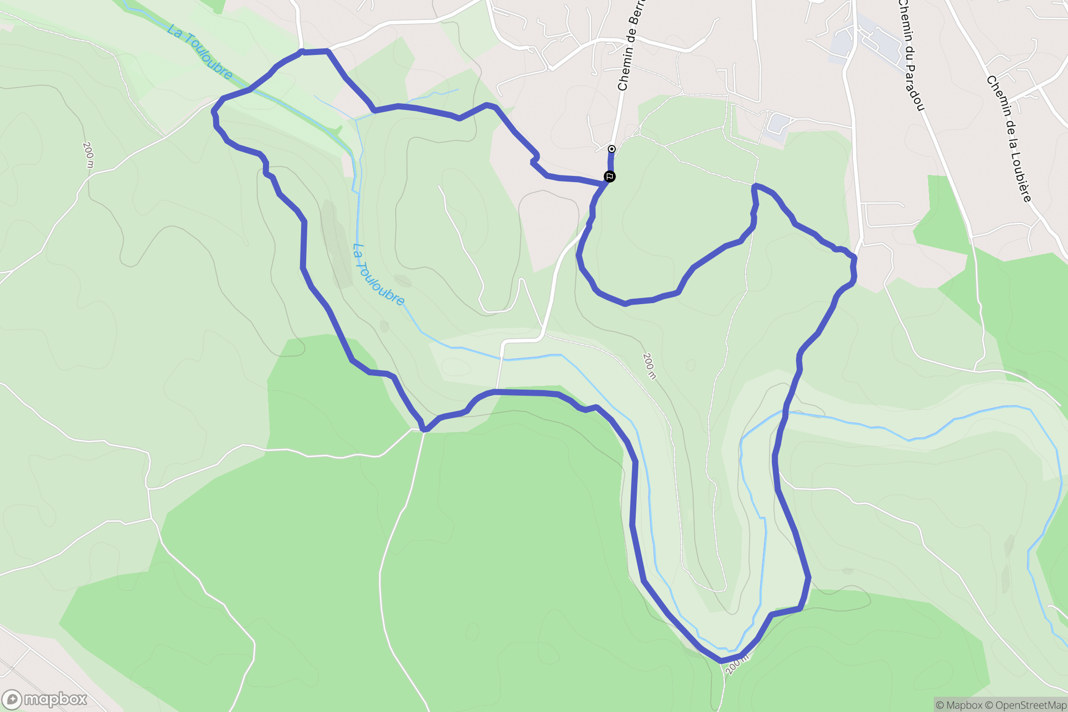 Saint-Cannat : carte du parcours de randonnée - France