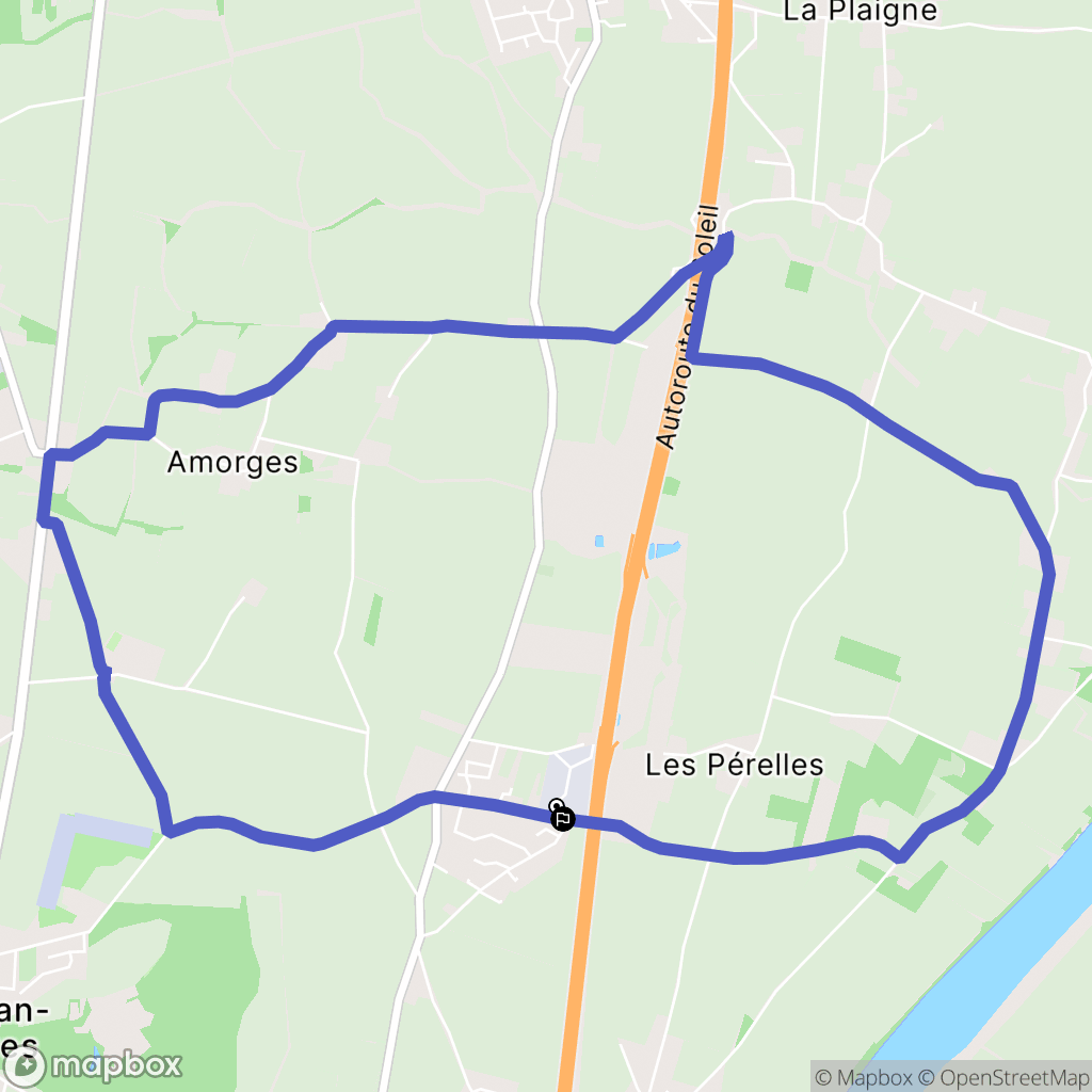 Taponas : carte du parcours de randonnée - France