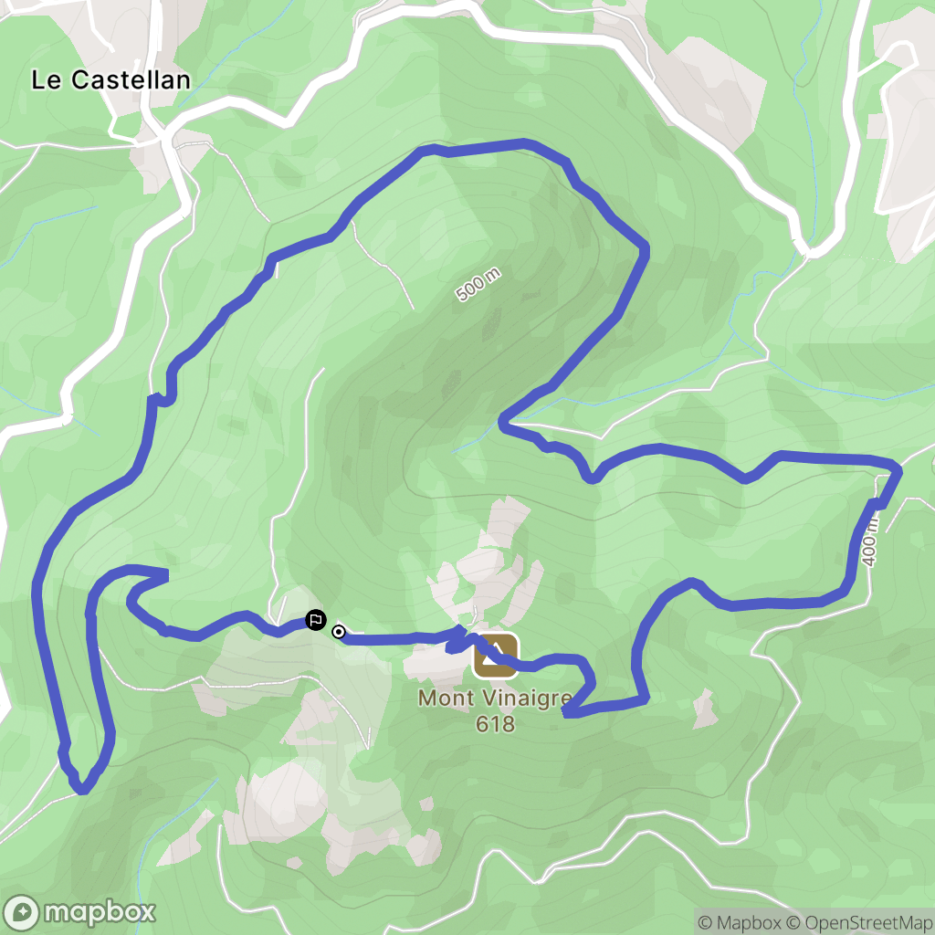 Fréjus : carte du parcours de randonnée - France