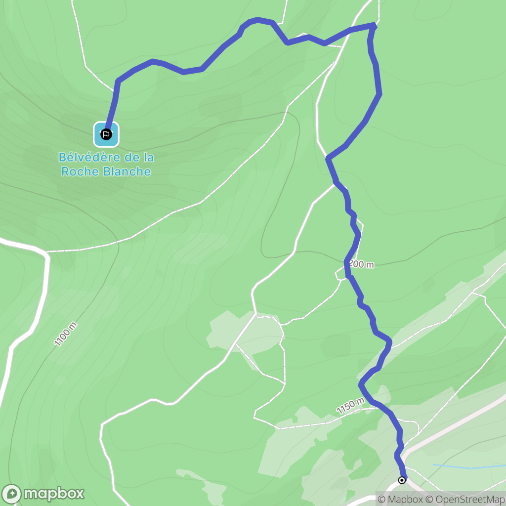 Les Rousses : carte du parcours de randonnée - France