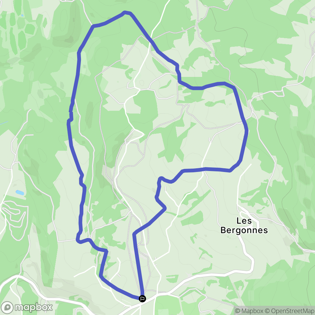Haut Valromey : carte du parcours de randonnée - France