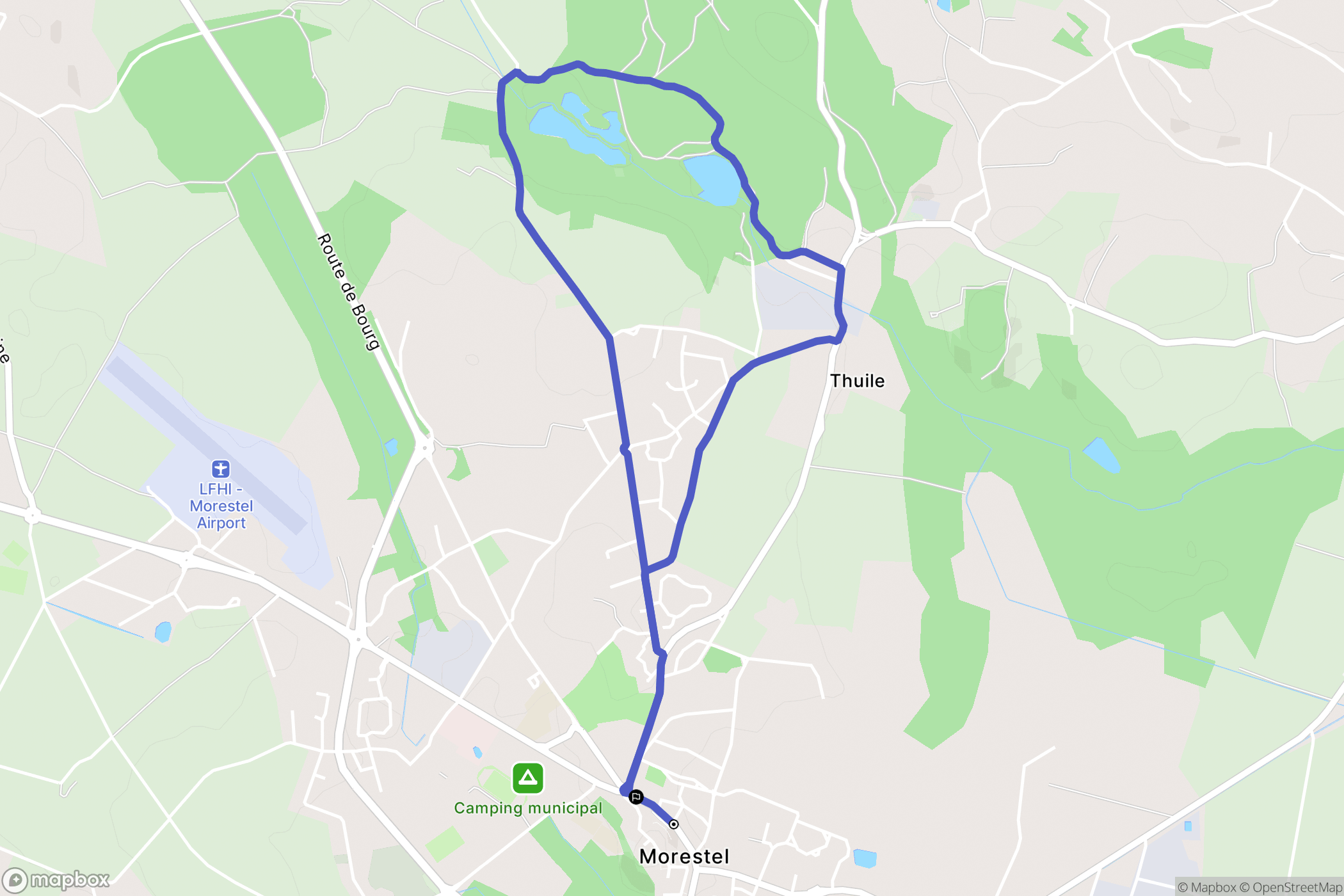 Morestel : carte du parcours de randonnée - France