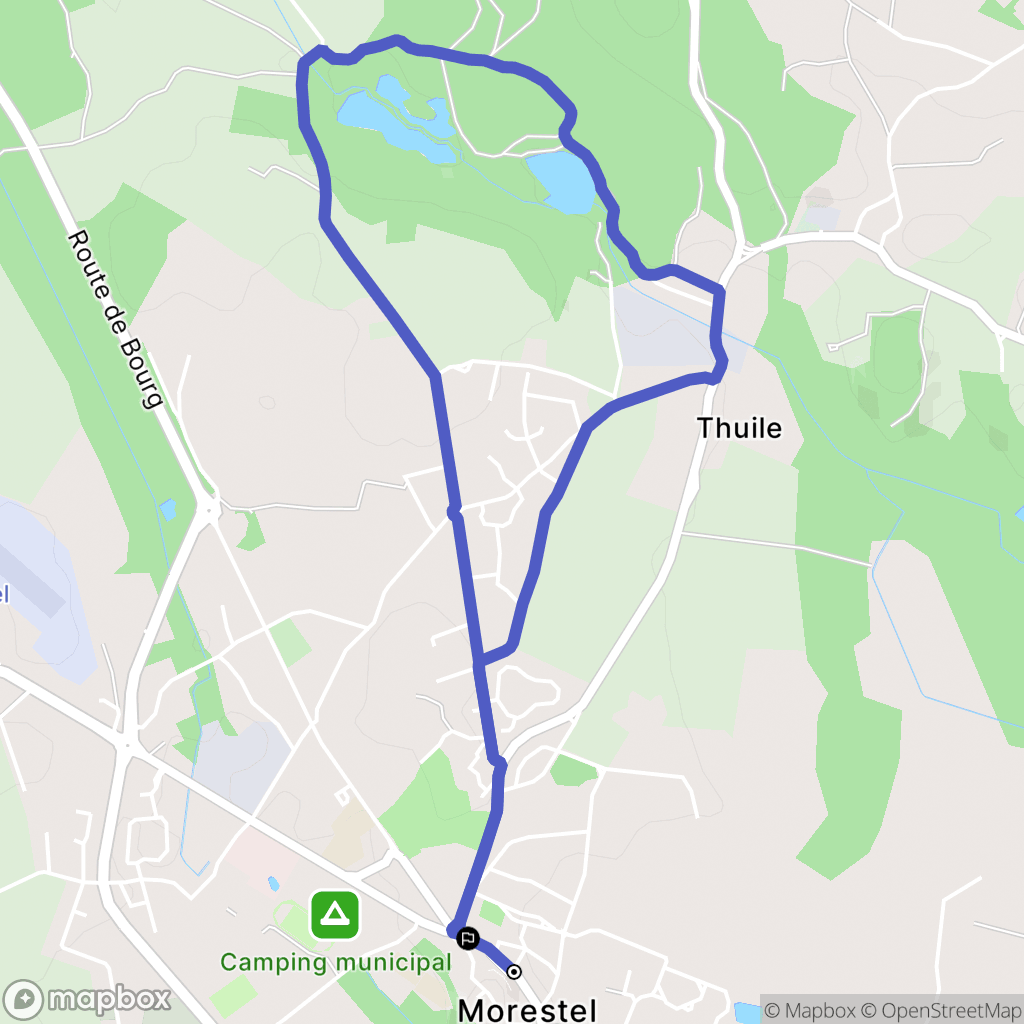 Morestel : carte du parcours de randonnée - France