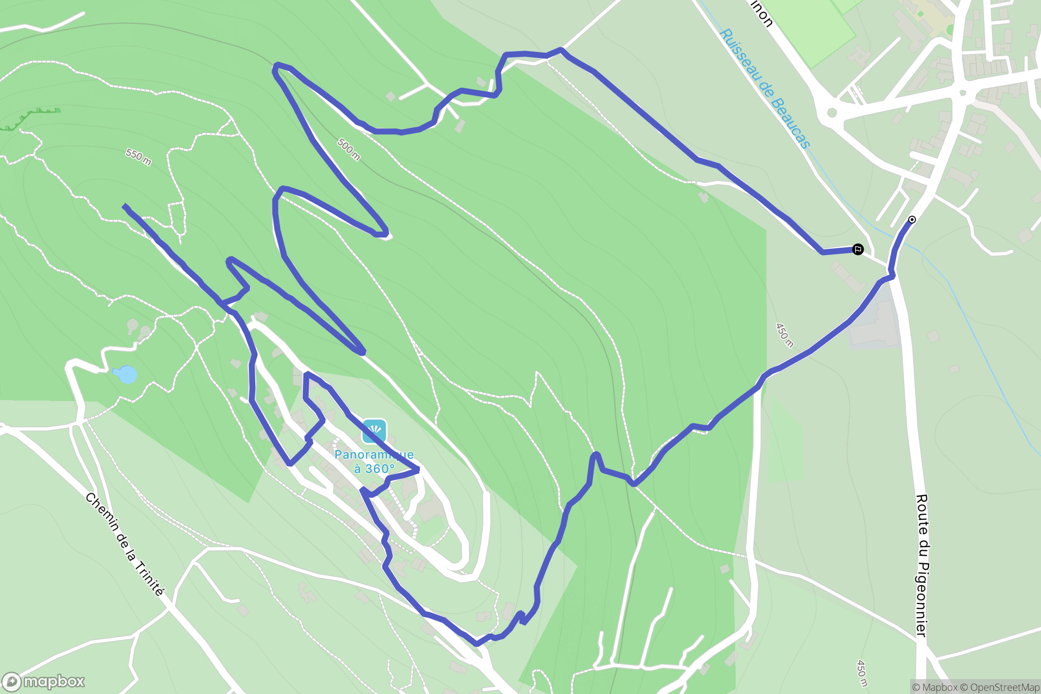 Saint-Julien : carte du parcours de randonnée - France