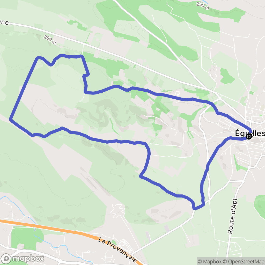 Eguilles : carte du parcours de randonnée - France