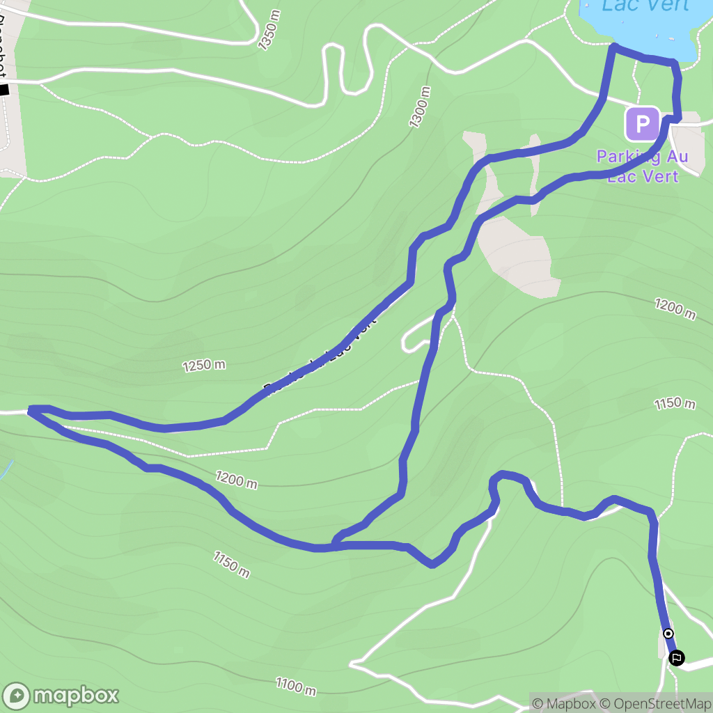 Servoz : carte du parcours de randonnée - France
