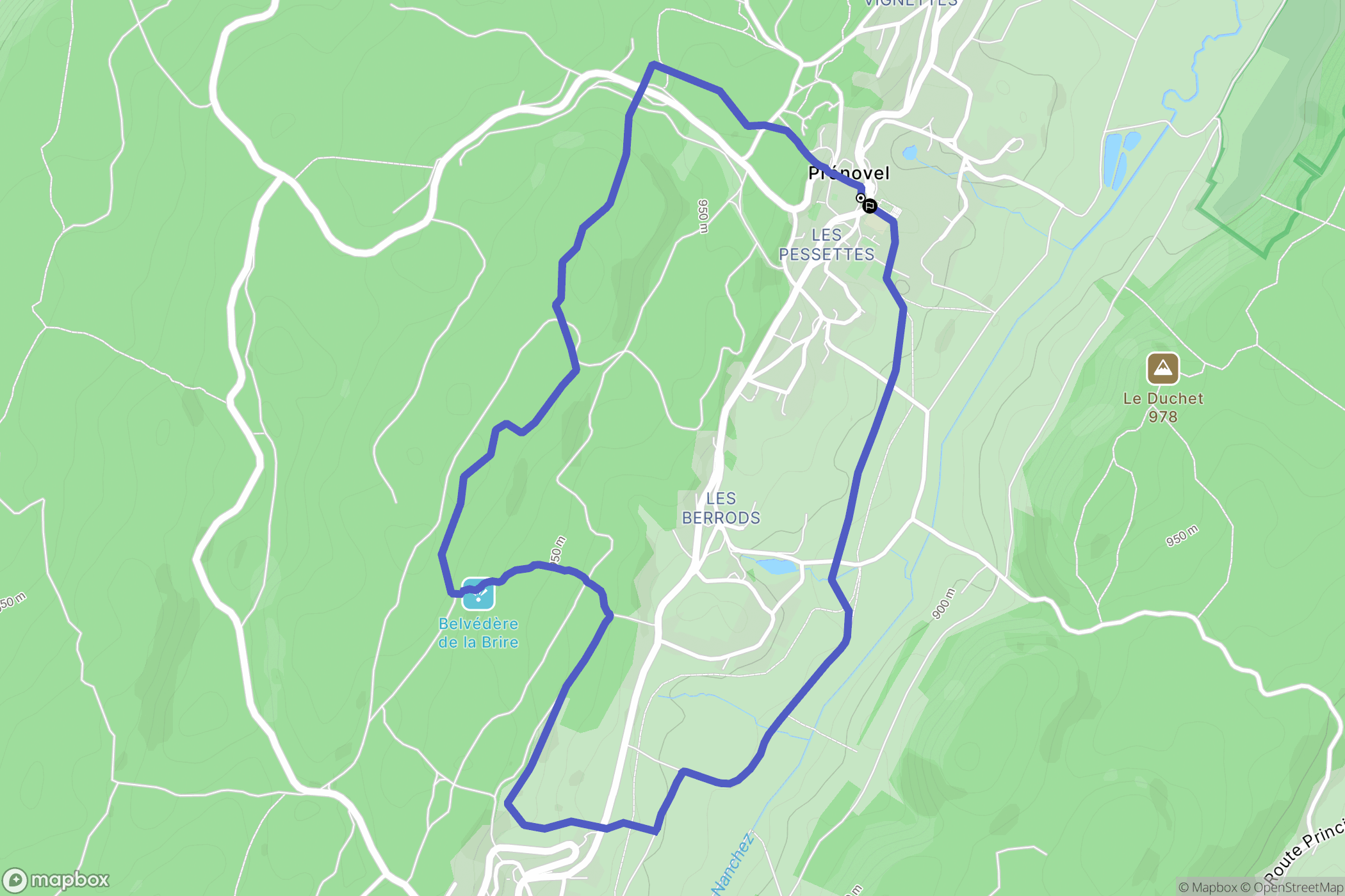 Nanchez : carte du parcours de randonnée - France