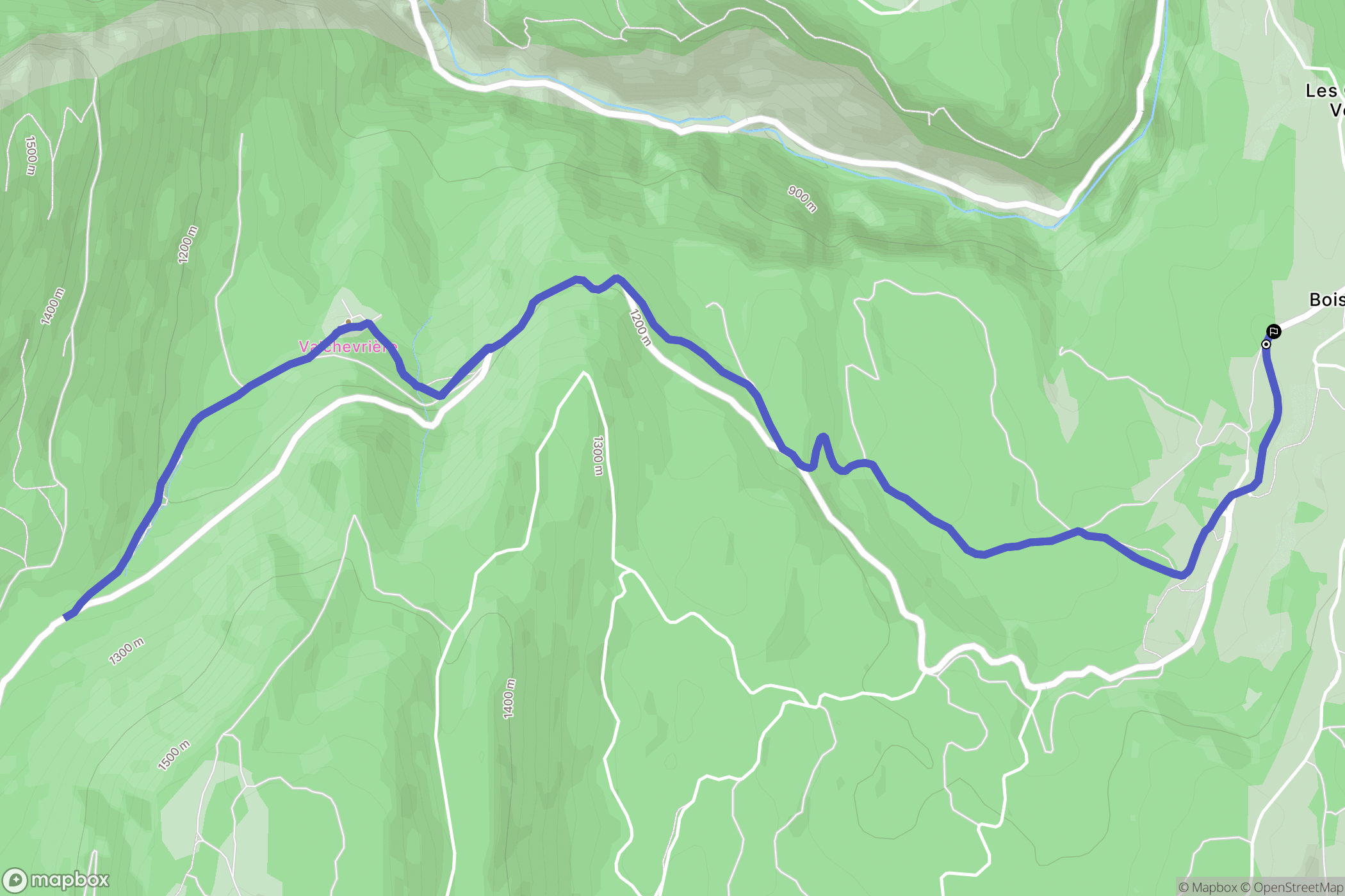 Villard-de-Lans : carte du parcours de randonnée - France
