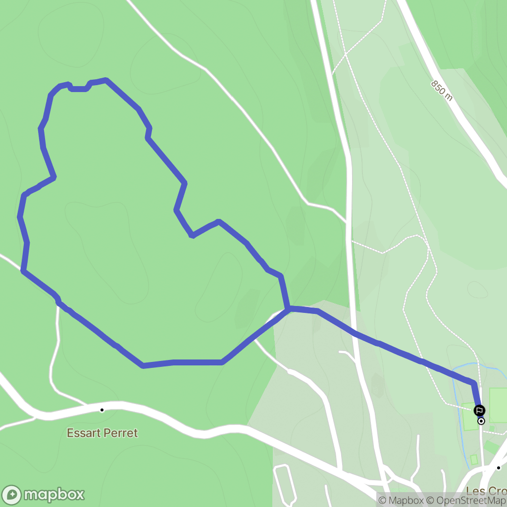 Les Crozets : carte du parcours de randonnée - France