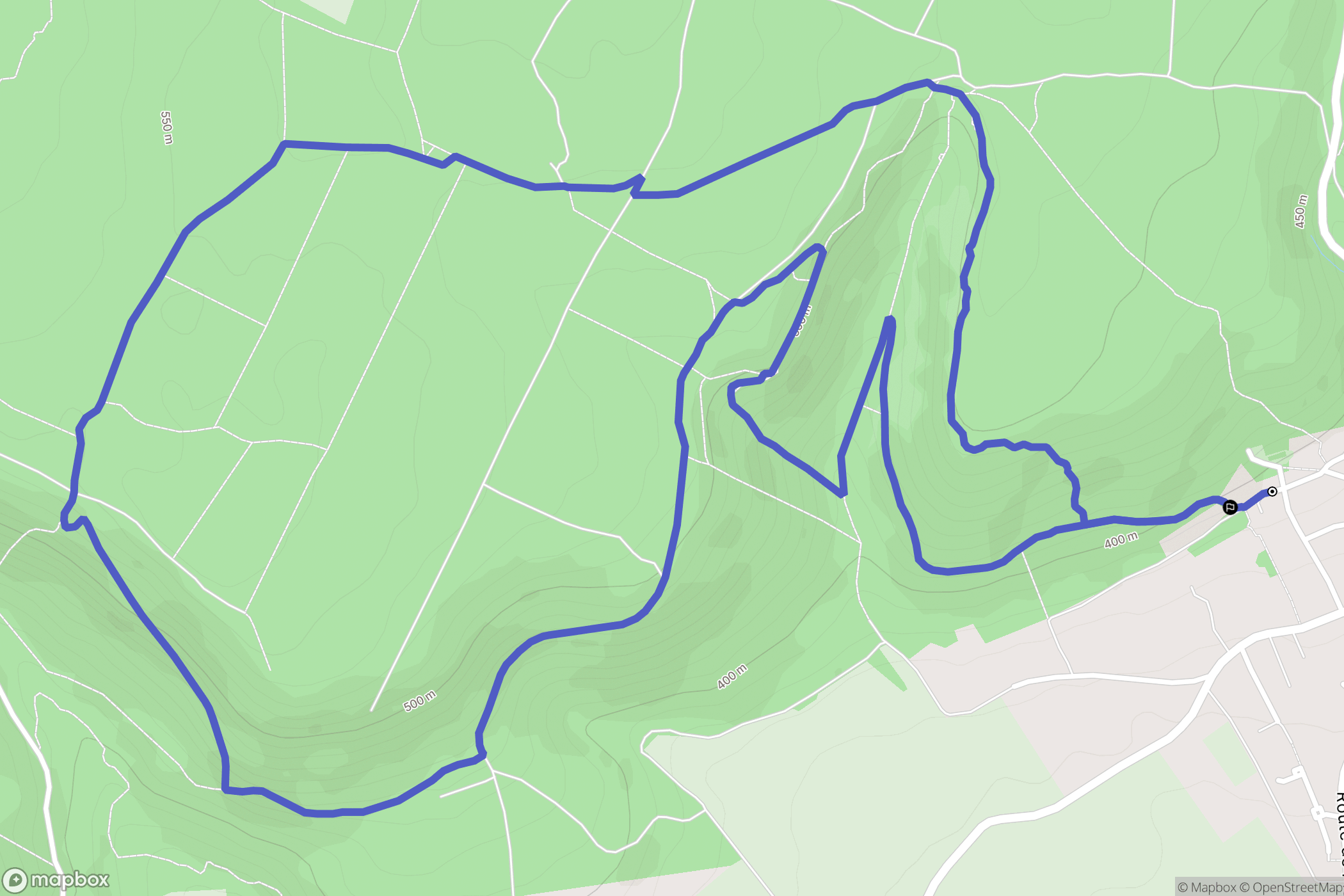 Lantenay : carte du parcours de randonnée - France