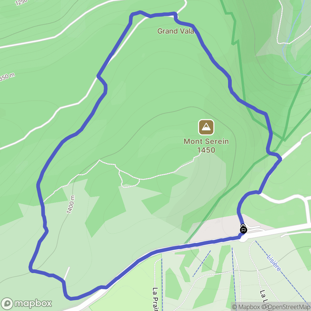 Beaumont-du-Ventoux : carte du parcours de randonnée - France
