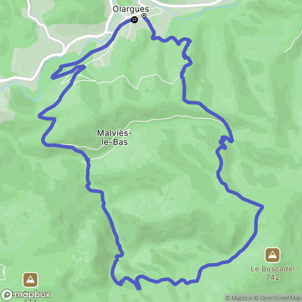 Olargues: routekaart voor buitenactiviteiten - France