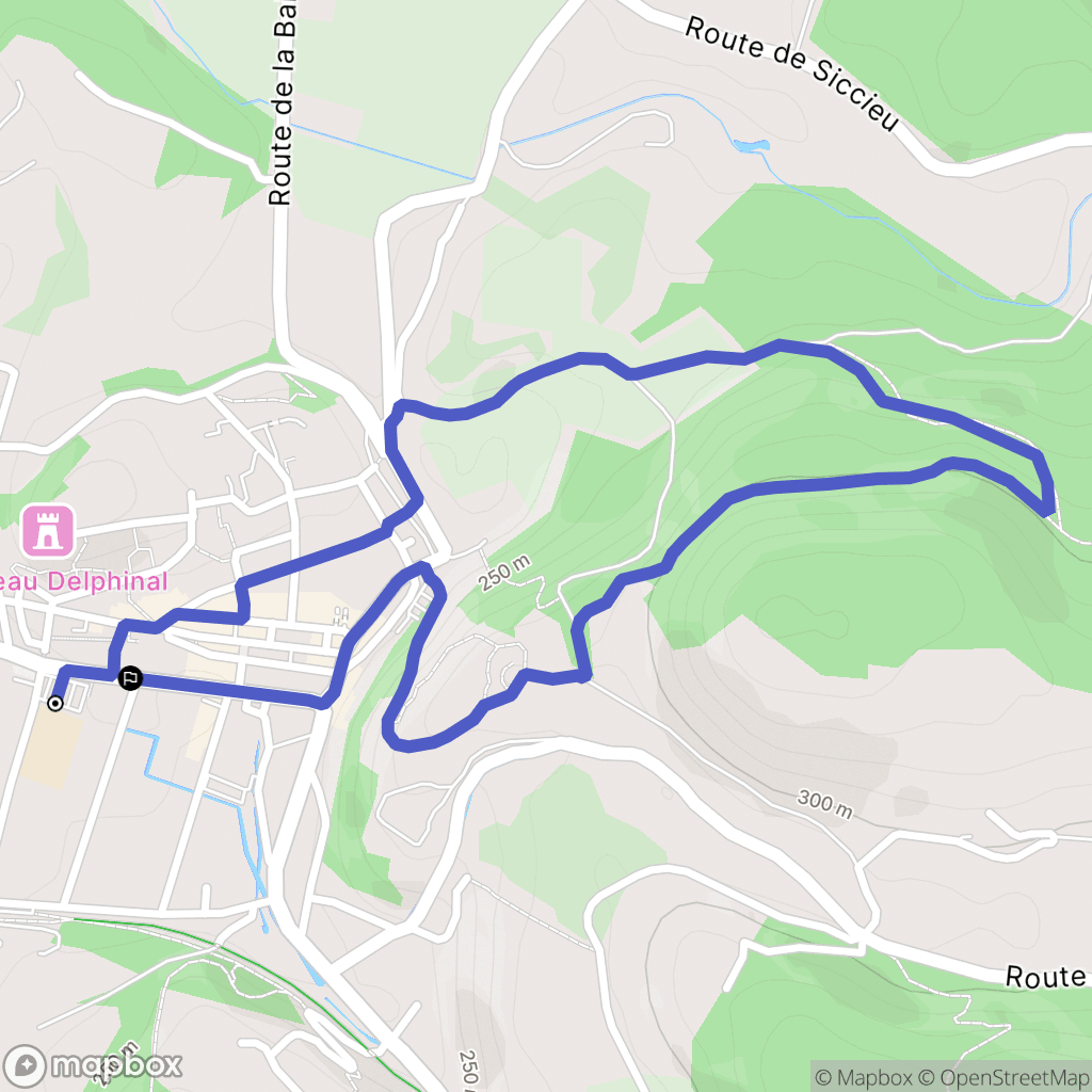 Crémieu : carte du parcours de randonnée - France
